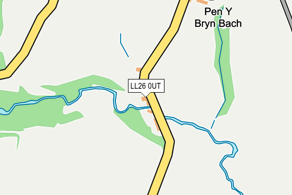 LL26 0UT map - OS OpenMap – Local (Ordnance Survey)