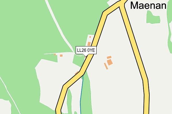 LL26 0YE map - OS OpenMap – Local (Ordnance Survey)