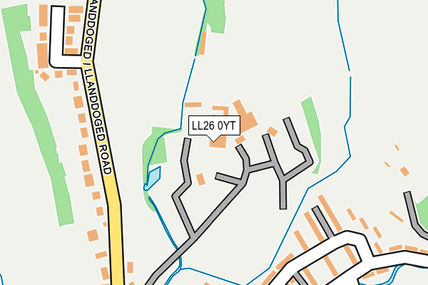 LL26 0YT map - OS OpenMap – Local (Ordnance Survey)