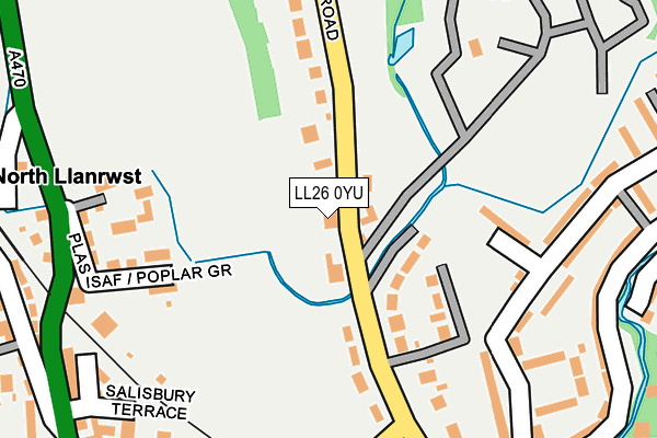 LL26 0YU map - OS OpenMap – Local (Ordnance Survey)