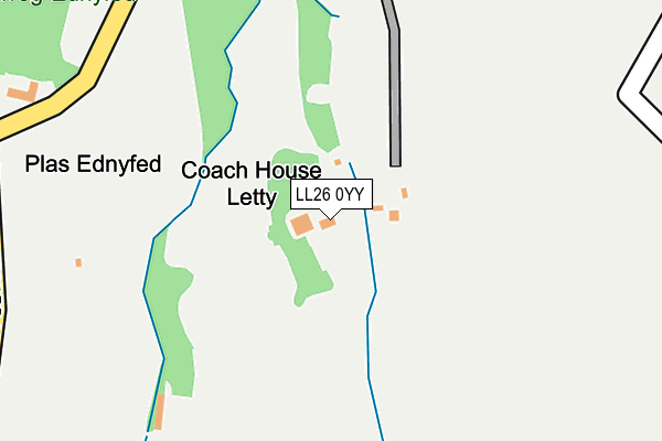 LL26 0YY map - OS OpenMap – Local (Ordnance Survey)