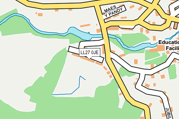 LL27 0JE map - OS OpenMap – Local (Ordnance Survey)