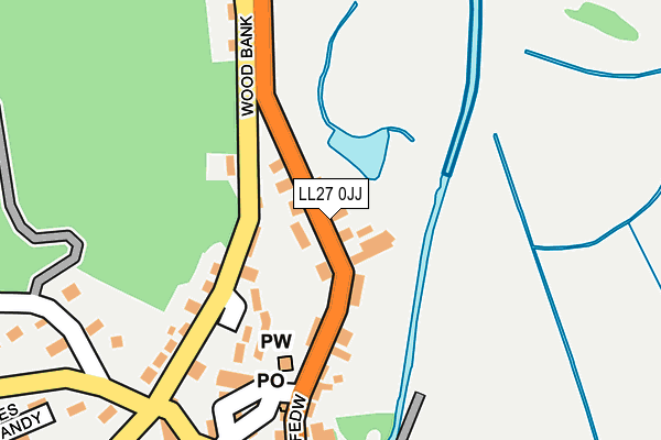 LL27 0JJ map - OS OpenMap – Local (Ordnance Survey)