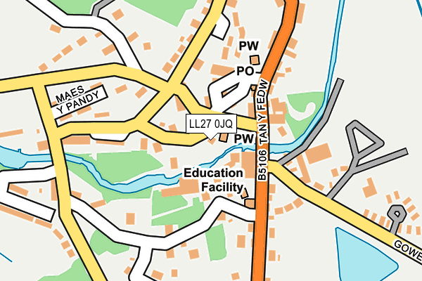 LL27 0JQ map - OS OpenMap – Local (Ordnance Survey)