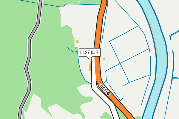 LL27 0JR map - OS OpenMap – Local (Ordnance Survey)