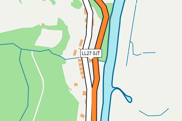 LL27 0JT map - OS OpenMap – Local (Ordnance Survey)