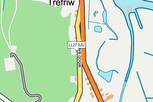 LL27 0JU map - OS OpenMap – Local (Ordnance Survey)