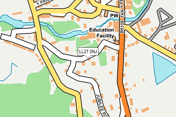 LL27 0NJ map - OS OpenMap – Local (Ordnance Survey)