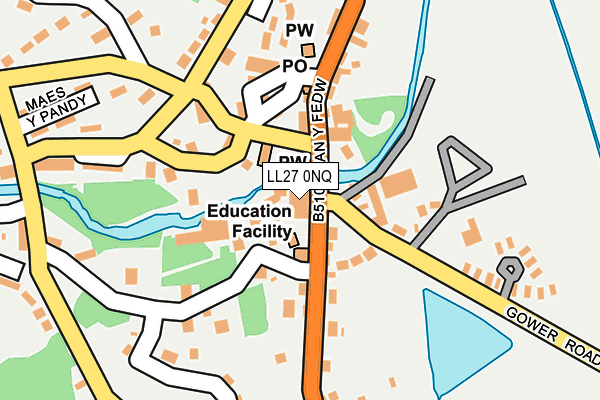 LL27 0NQ map - OS OpenMap – Local (Ordnance Survey)
