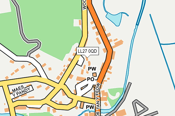 LL27 0QD map - OS OpenMap – Local (Ordnance Survey)