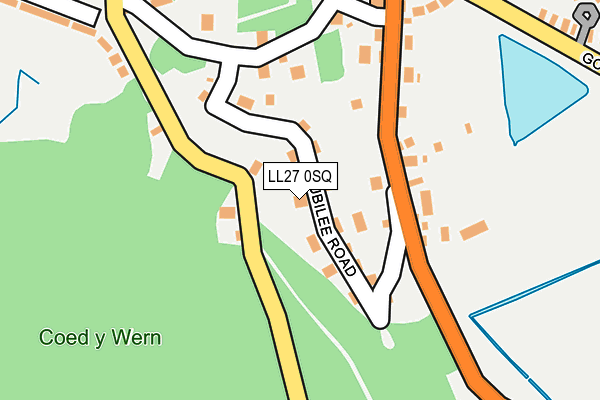 LL27 0SQ map - OS OpenMap – Local (Ordnance Survey)
