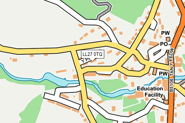LL27 0TQ map - OS OpenMap – Local (Ordnance Survey)