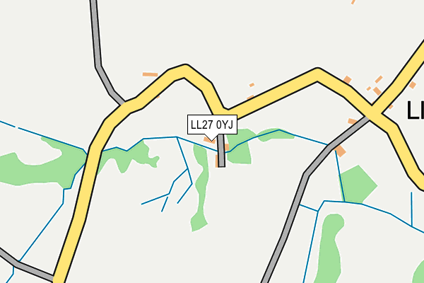 LL27 0YJ map - OS OpenMap – Local (Ordnance Survey)