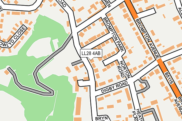 LL28 4AB map - OS OpenMap – Local (Ordnance Survey)