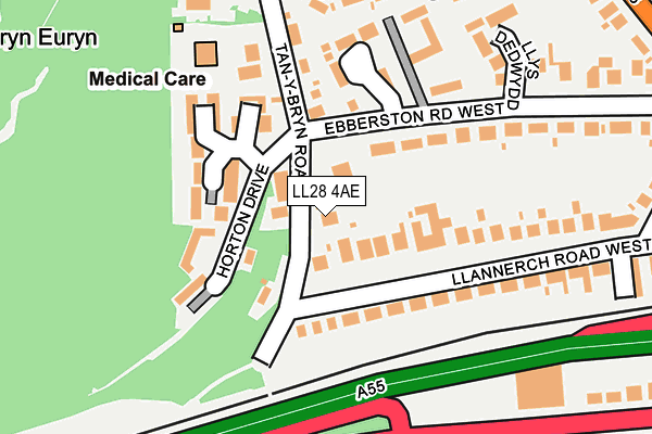 LL28 4AE map - OS OpenMap – Local (Ordnance Survey)