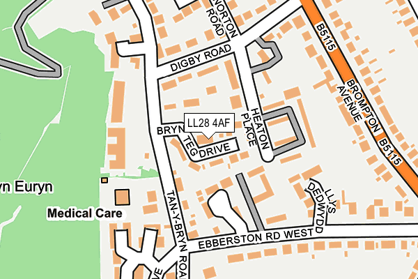 LL28 4AF map - OS OpenMap – Local (Ordnance Survey)
