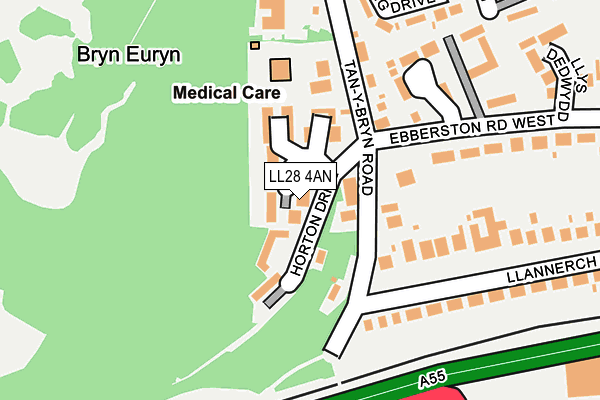 LL28 4AN map - OS OpenMap – Local (Ordnance Survey)