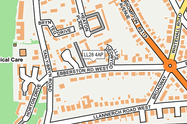 LL28 4AP map - OS OpenMap – Local (Ordnance Survey)