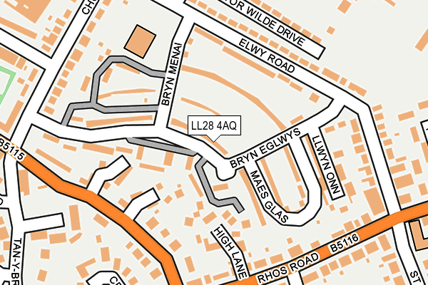 LL28 4AQ map - OS OpenMap – Local (Ordnance Survey)