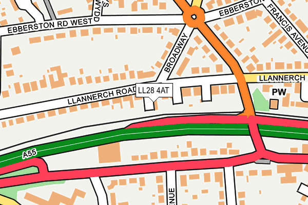 LL28 4AT map - OS OpenMap – Local (Ordnance Survey)