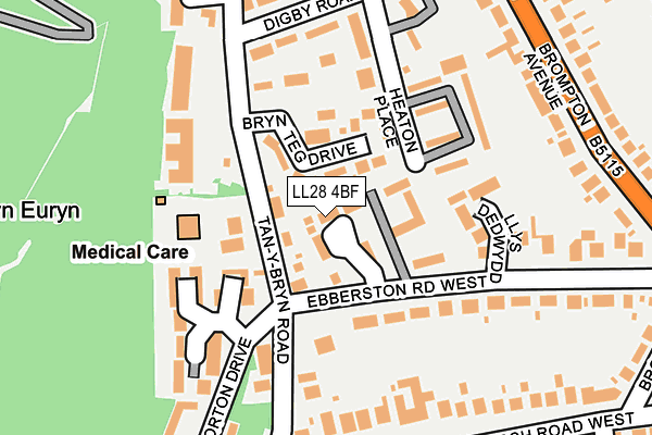 LL28 4BF map - OS OpenMap – Local (Ordnance Survey)