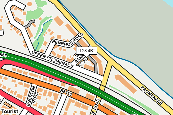 LL28 4BT map - OS OpenMap – Local (Ordnance Survey)