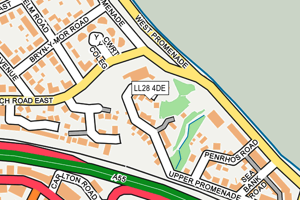 LL28 4DE map - OS OpenMap – Local (Ordnance Survey)