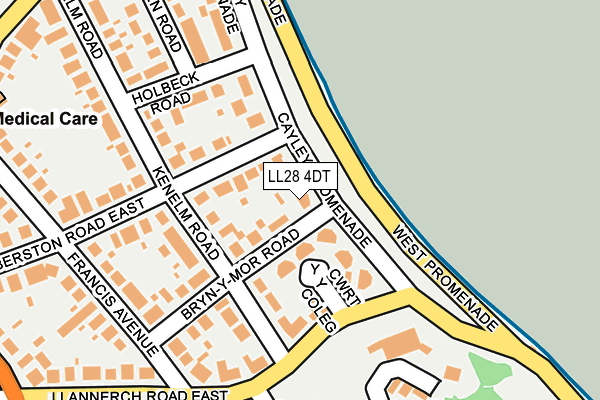 LL28 4DT map - OS OpenMap – Local (Ordnance Survey)