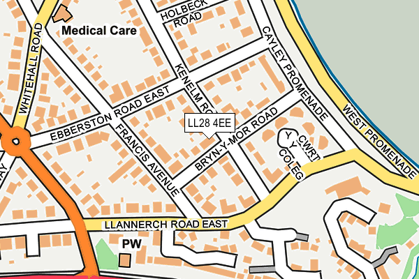 LL28 4EE map - OS OpenMap – Local (Ordnance Survey)