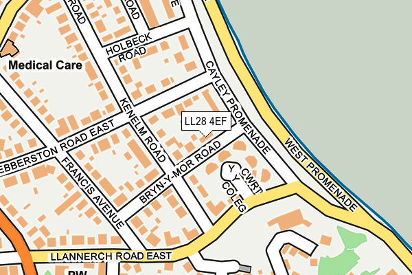 LL28 4EF map - OS OpenMap – Local (Ordnance Survey)