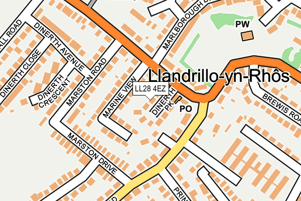 LL28 4EZ map - OS OpenMap – Local (Ordnance Survey)