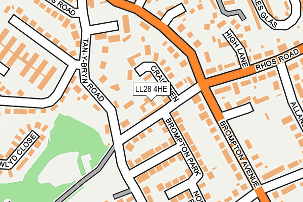 LL28 4HE map - OS OpenMap – Local (Ordnance Survey)