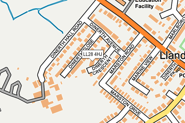 LL28 4HJ map - OS OpenMap – Local (Ordnance Survey)