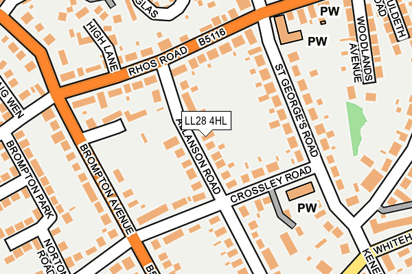 LL28 4HL map - OS OpenMap – Local (Ordnance Survey)