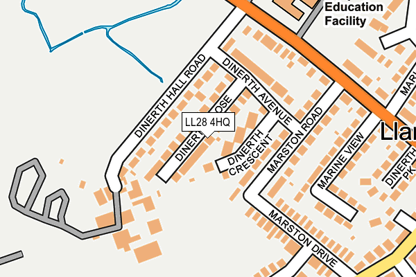 LL28 4HQ map - OS OpenMap – Local (Ordnance Survey)