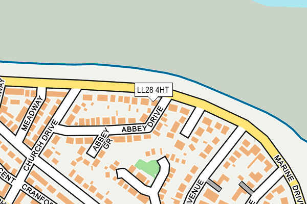 LL28 4HT map - OS OpenMap – Local (Ordnance Survey)