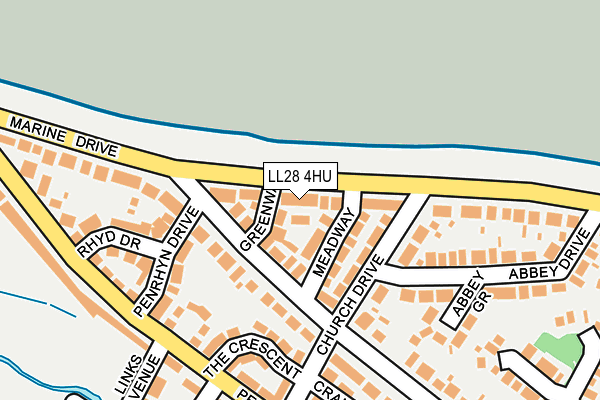 LL28 4HU map - OS OpenMap – Local (Ordnance Survey)