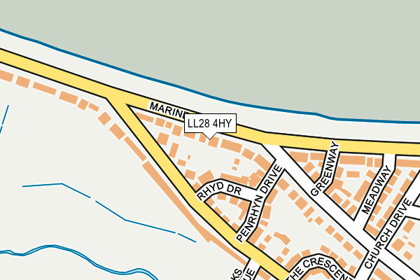 LL28 4HY map - OS OpenMap – Local (Ordnance Survey)
