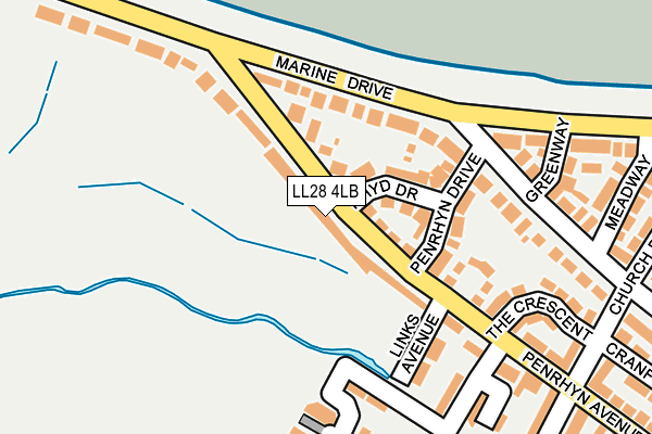 LL28 4LB map - OS OpenMap – Local (Ordnance Survey)