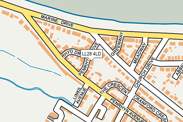 LL28 4LD map - OS OpenMap – Local (Ordnance Survey)