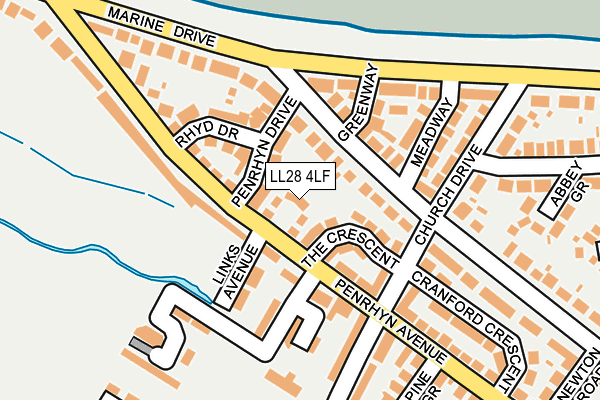 LL28 4LF map - OS OpenMap – Local (Ordnance Survey)