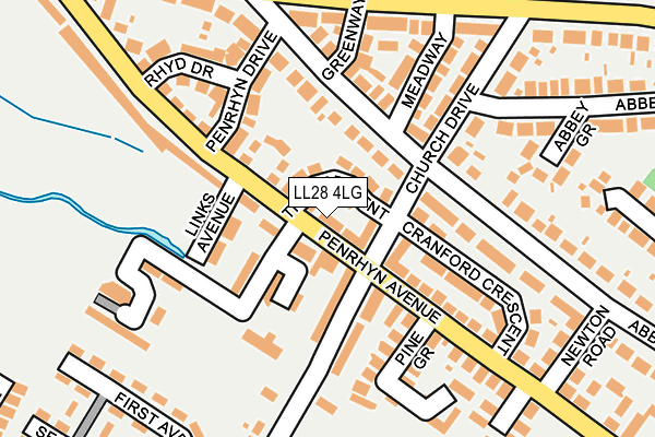 LL28 4LG map - OS OpenMap – Local (Ordnance Survey)