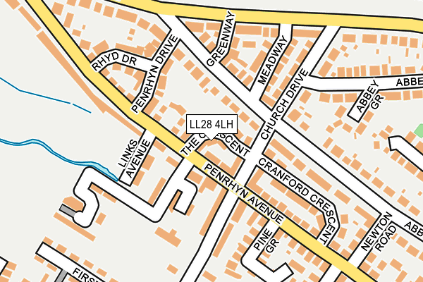 LL28 4LH map - OS OpenMap – Local (Ordnance Survey)