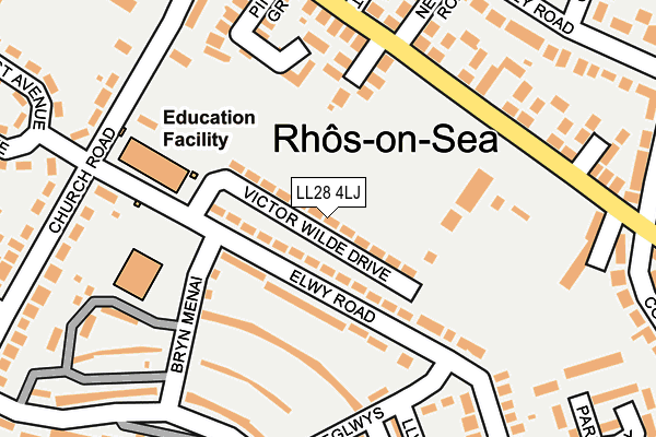 LL28 4LJ map - OS OpenMap – Local (Ordnance Survey)