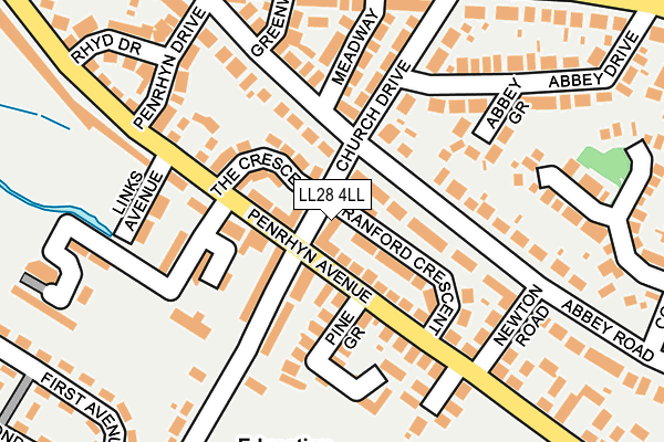 LL28 4LL map - OS OpenMap – Local (Ordnance Survey)