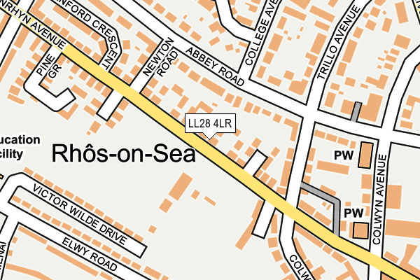 LL28 4LR map - OS OpenMap – Local (Ordnance Survey)