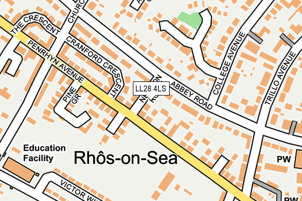 LL28 4LS map - OS OpenMap – Local (Ordnance Survey)