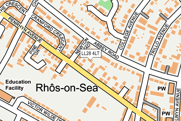 LL28 4LT map - OS OpenMap – Local (Ordnance Survey)
