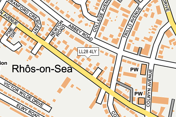 LL28 4LY map - OS OpenMap – Local (Ordnance Survey)