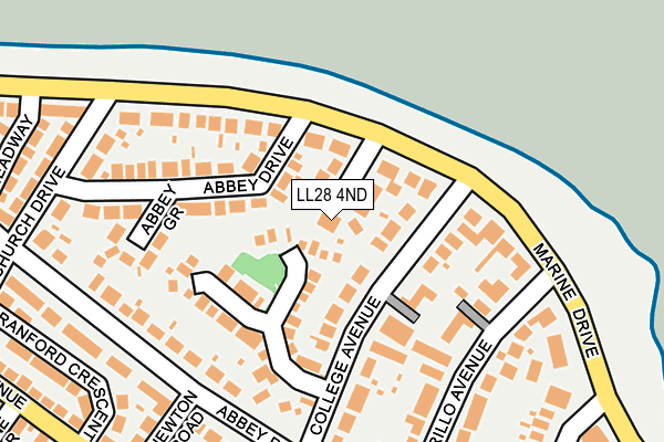 LL28 4ND map - OS OpenMap – Local (Ordnance Survey)